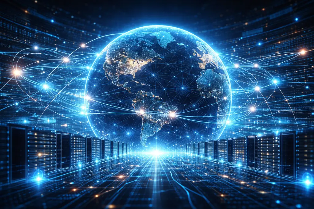 AI genererad bild av en jordglod över en stor nod